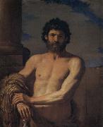 Giovanni Francesco Barbieri Called Il Guercino Hercules bust china oil painting artist